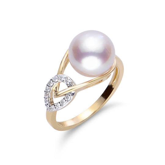 14KT Yellow Gold Akoya Pearl Ring