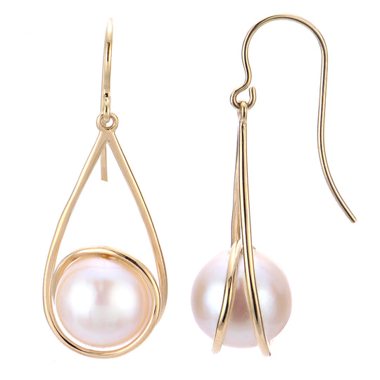 14KT Yellow Gold Freshwater Pearl Earring