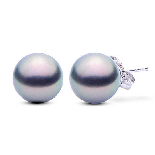 14KT White Gold Tahitian Pearl Earring