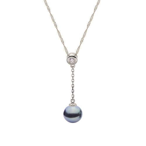 14KT White Gold Tahitian Pearl Pendant