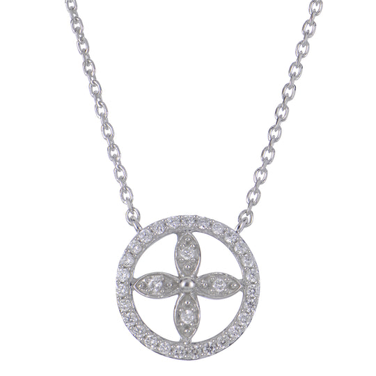 Sterling Silver Diamond Necklace