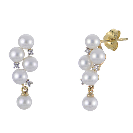 14KT Yellow Gold Freshwater Pearl Earring