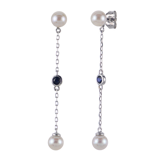 14KT White Gold Akoya Pearl Earring
