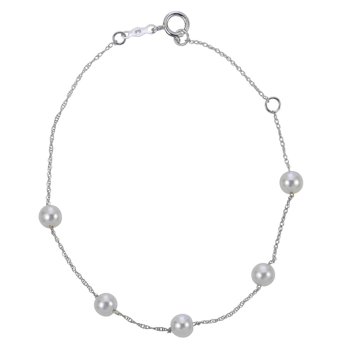 14KT White Gold Freshwater Pearl Bracelet