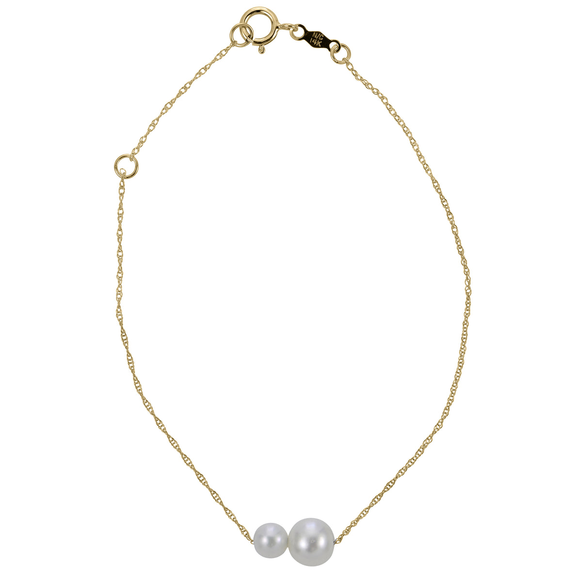 14KT Yellow Gold Freshwater Pearl Bracelet