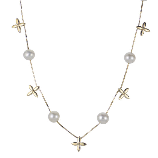 14KT Yellow Gold Freshwater Pearl Necklace