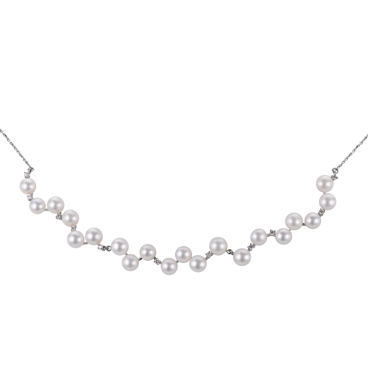 14KT White Gold Freshwater Pearl Necklace