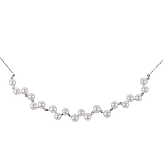 14KT White Gold Freshwater Pearl Necklace