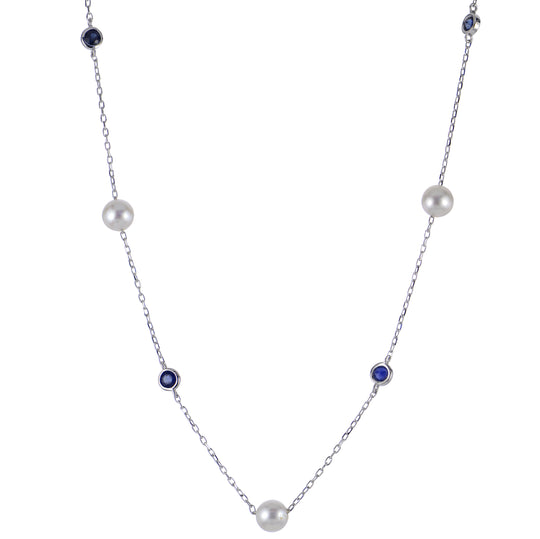 14KT White Gold Akoya Pearl Necklace