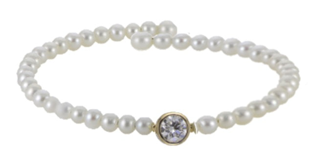 14KT Yellow Gold Akoya Pearl Bracelet