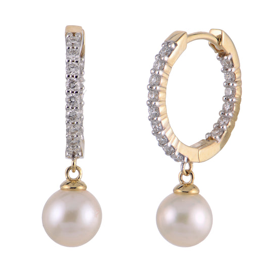 14KT Yellow Gold Freshwater Pearl Earring