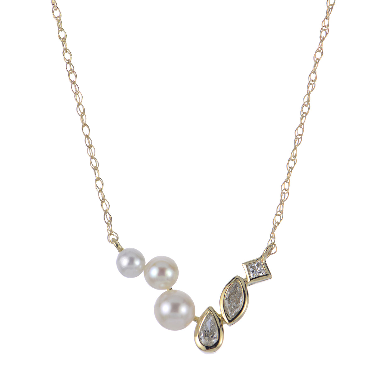 14KT Yellow Gold Freshwater Pearl Necklace
