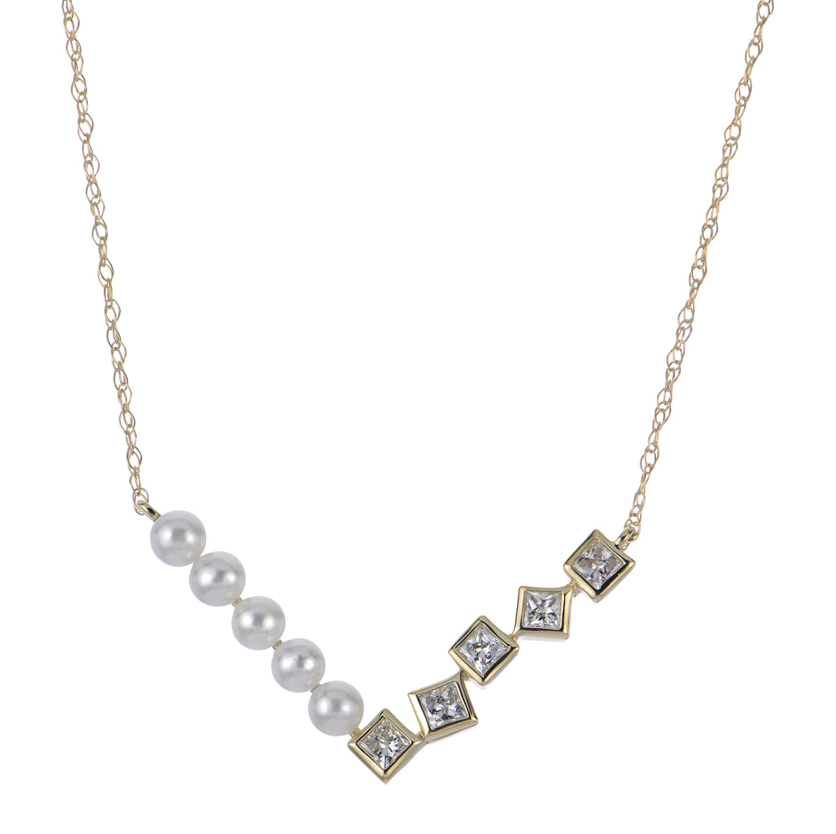 14KT Yellow Gold Freshwater Pearl Necklace