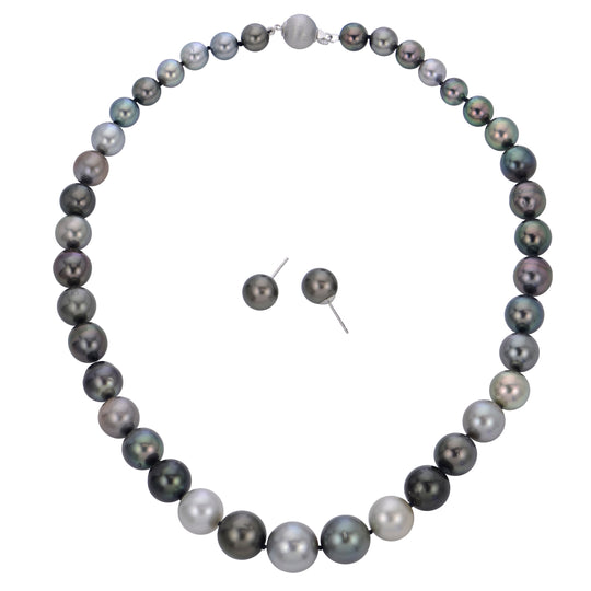 14KT White Gold Tahitian Pearl Necklace