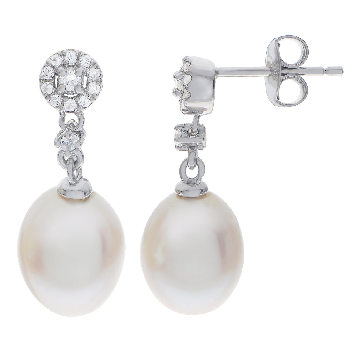 Sterling Silver Freshwater Pearl Earring