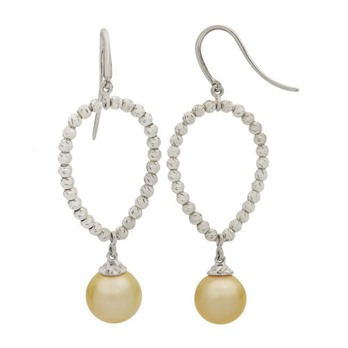 Sterling Silver Golden South Sea Earring