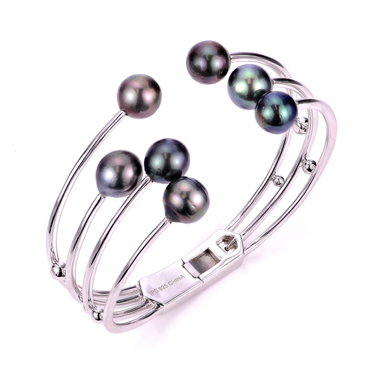 Sterling Silver Tahitian Pearl Bracelet