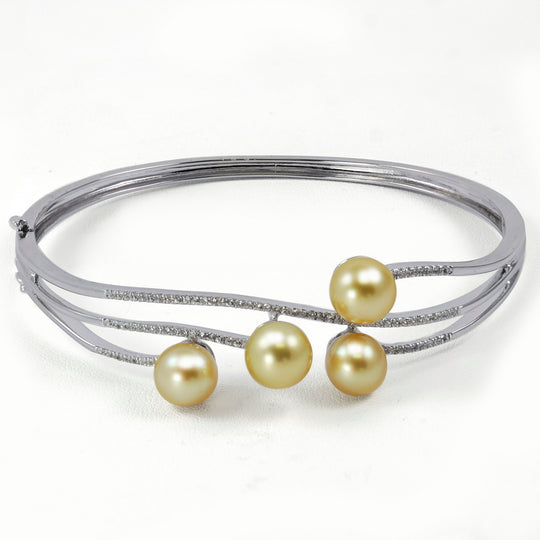 Sterling Silver Golden South Sea Bracelet