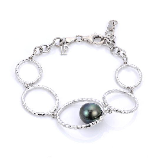 Sterling Silver Tahitian Pearl Bracelet