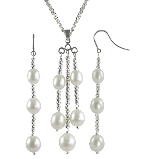 Sterling Silver Freshwater Pearl Set