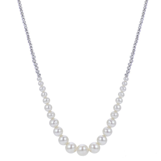 Freshwater Pearl Brilliance Bead Graduated Necklace