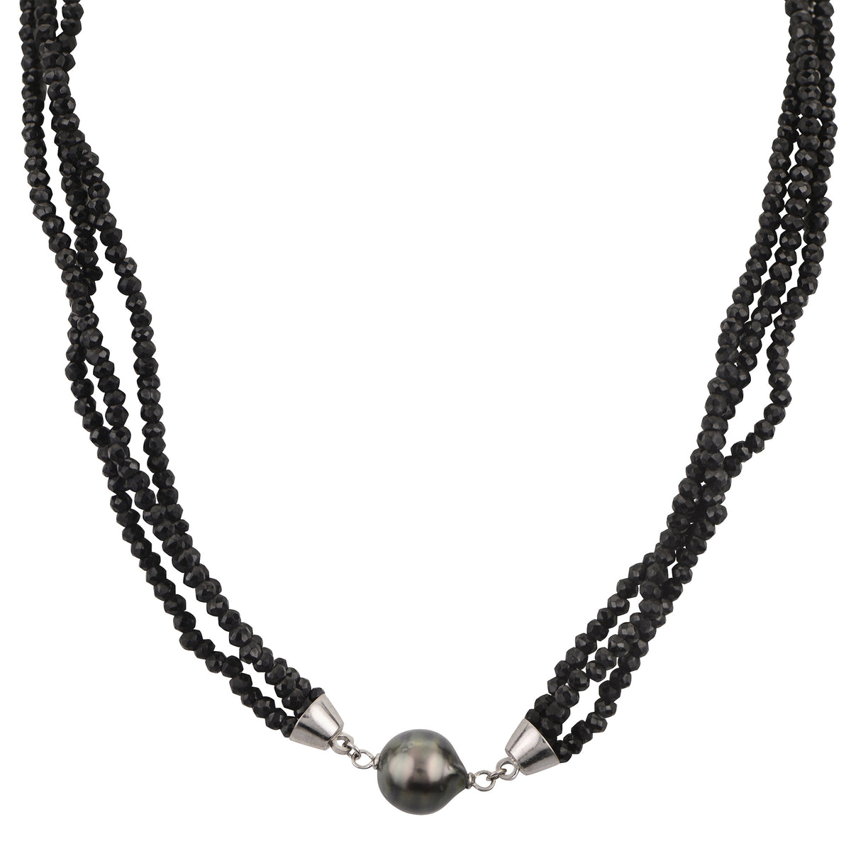 Sterling Silver Tahitian Pearl Necklace