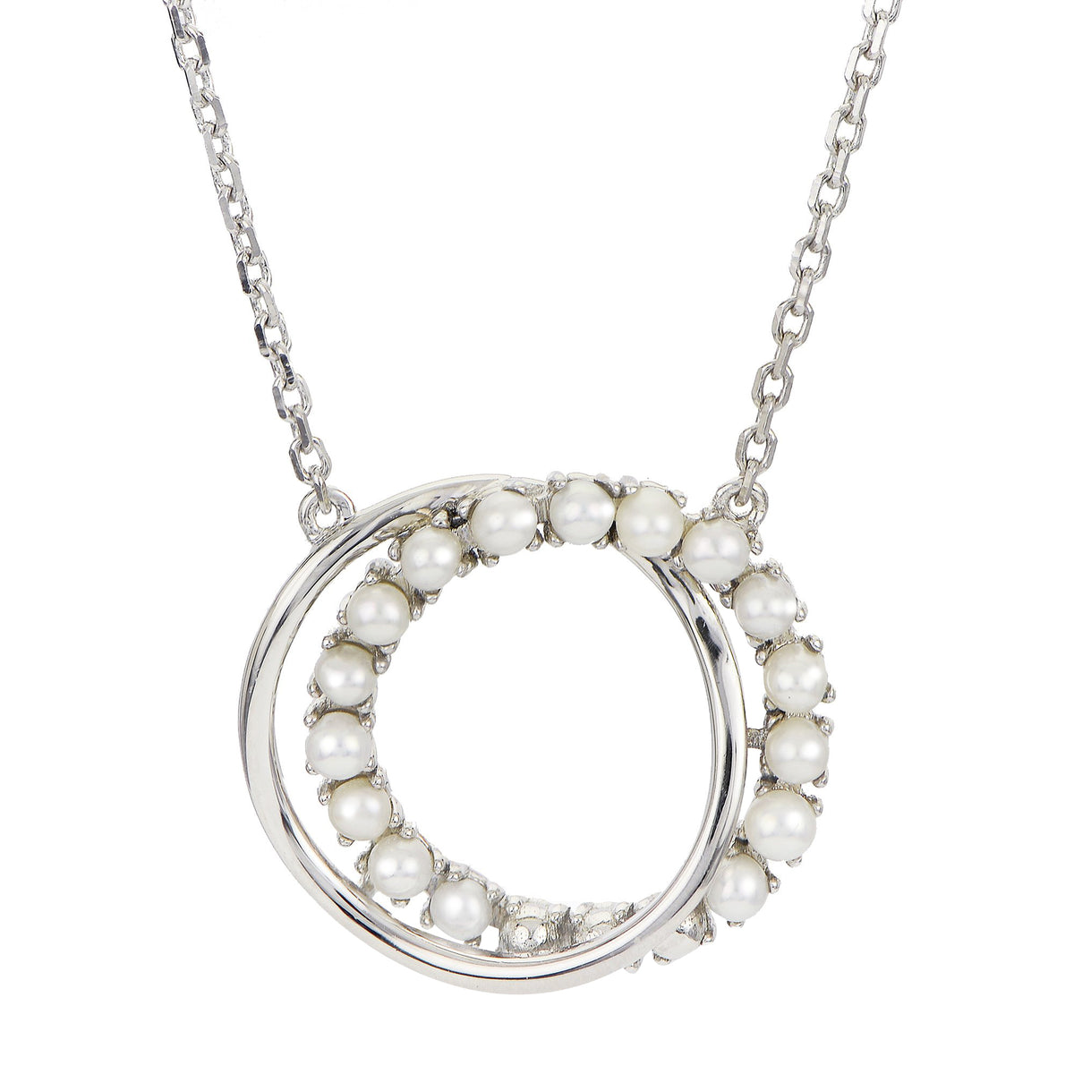Sterling Silver Freshwater Seed Pearl Necklace