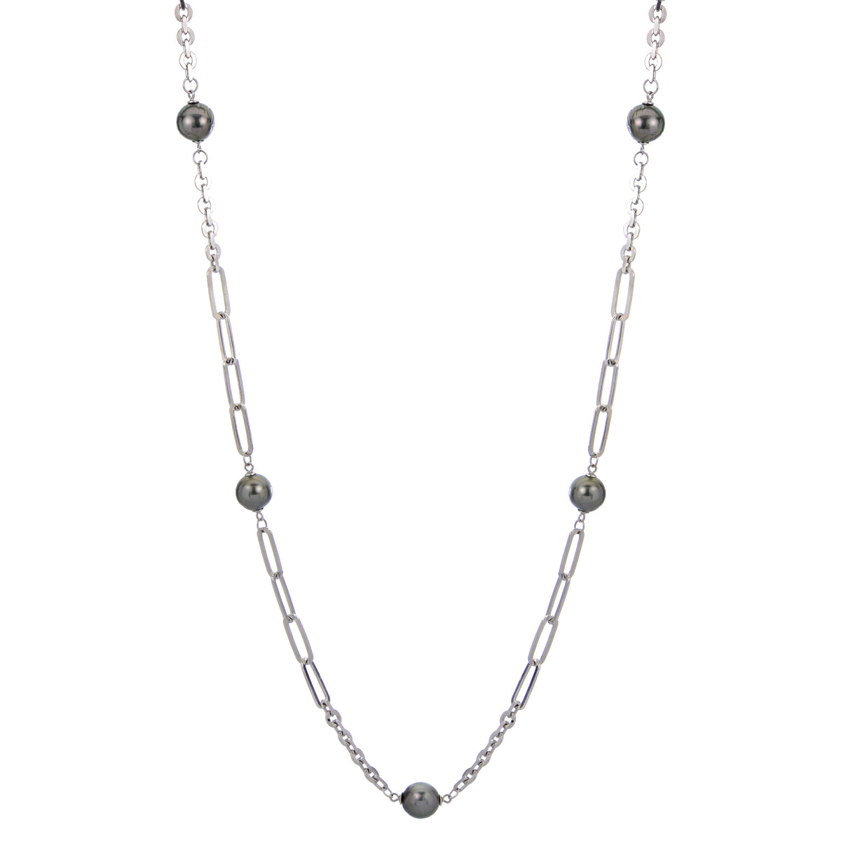 Sterling Silver Tahitian Pearl Necklace