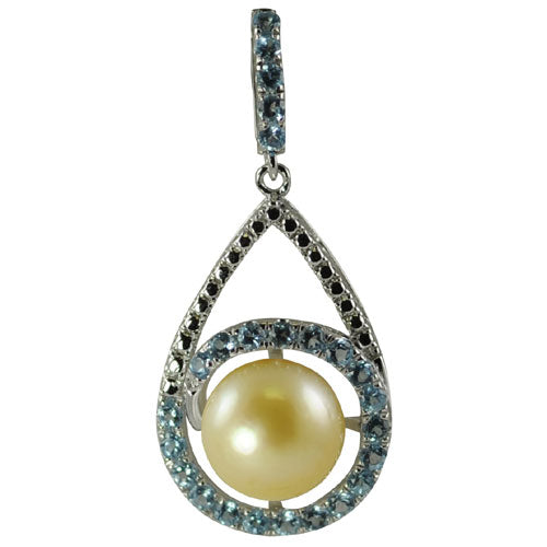 Sterling Silver Golden South Sea Pearl Pendant