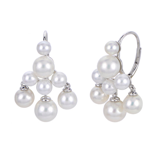 14KT White Gold Freshwater Pearl Earring