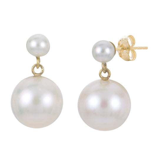 14KT Yellow Gold Freshwater Pearl Earring