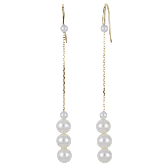 14KT Yellow Gold Freshwater Pearl Earring