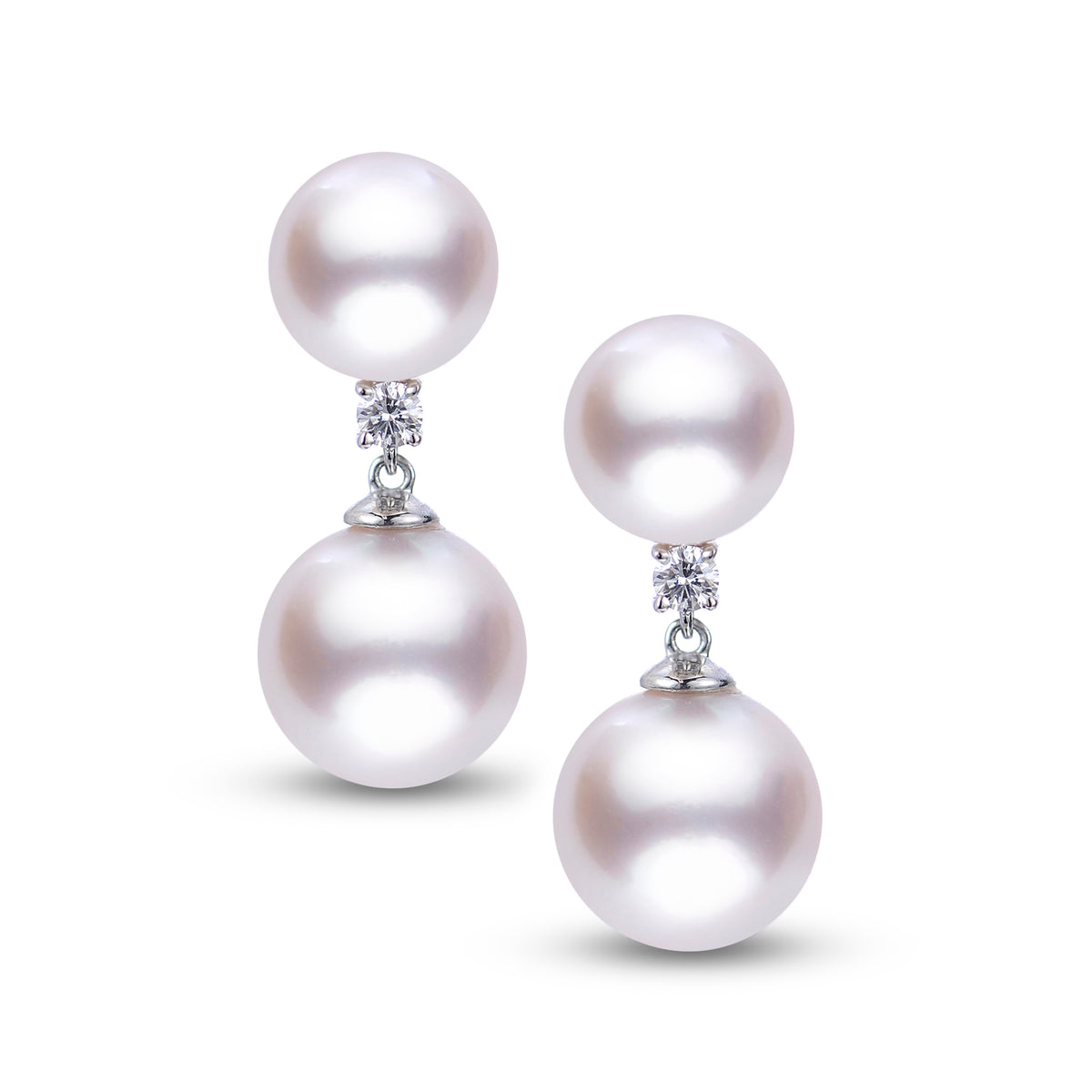 14KT White Gold Akoya Pearl Earring