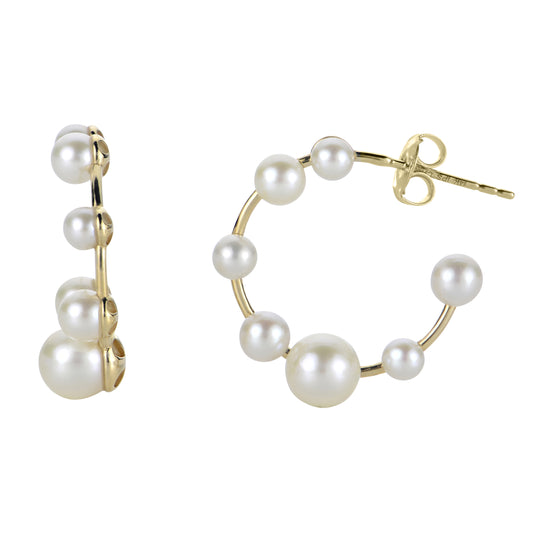 14KT Yellow Gold Freshwater Pearl Earring