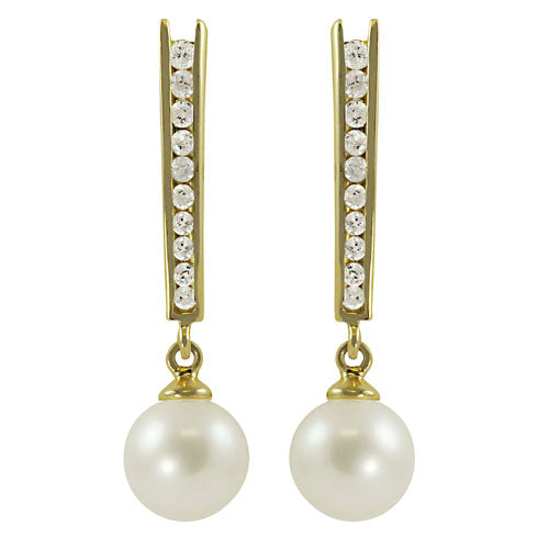 14KT Yellow Gold Freshwater Pearl Earring