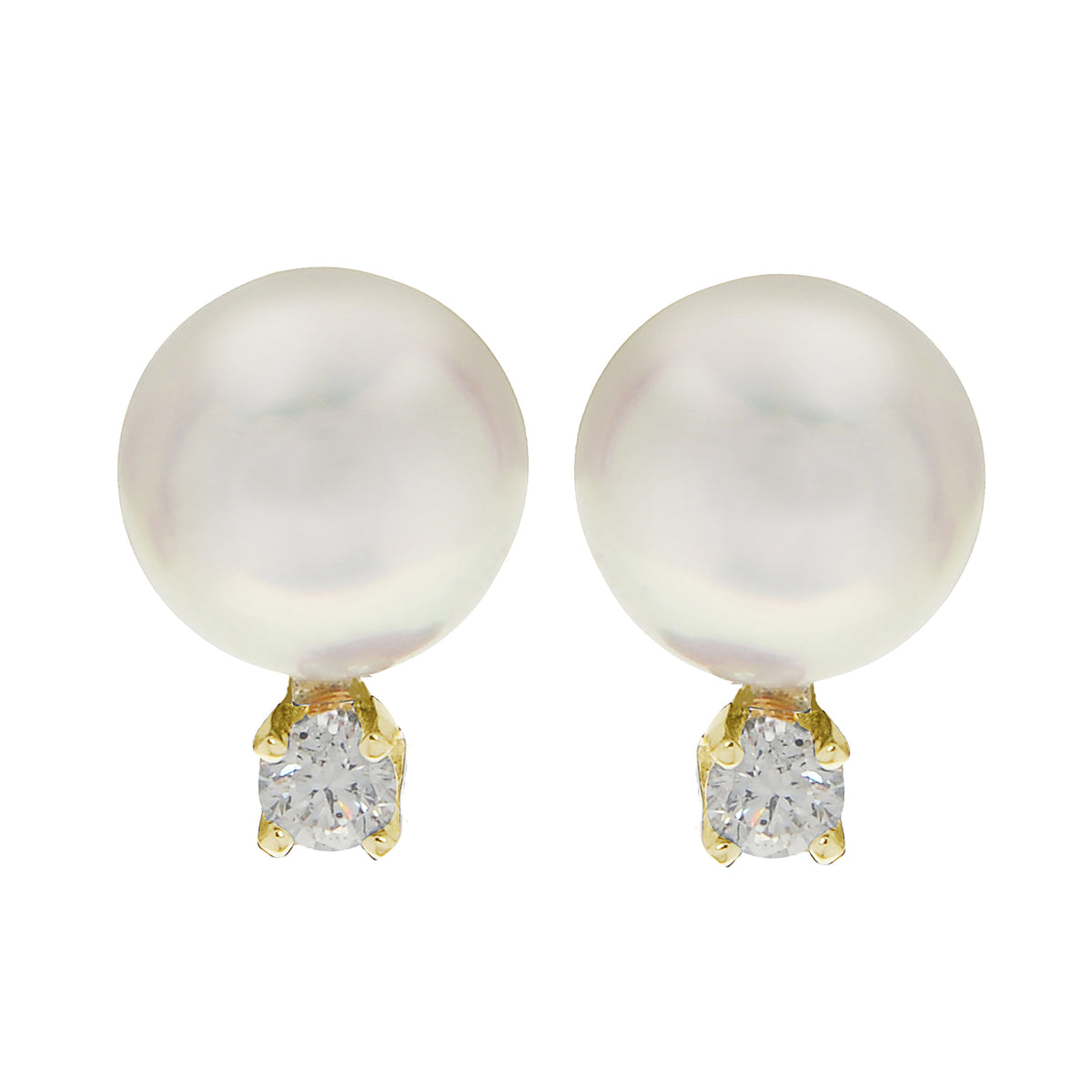 14KT Yellow Gold Akoya Pearl Earring