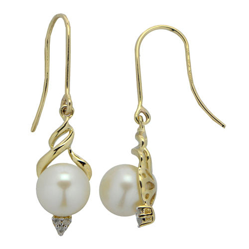 10KT Yellow Gold Freshwater Pearl Earring
