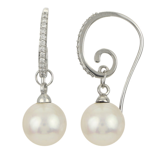 14KT White Gold Freshwater Pearl Earring