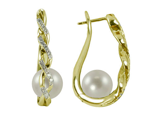 14KT Yellow Gold Freshwater Pearl Earring