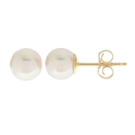 18KT Yellow Gold Akoya Pearl Earring