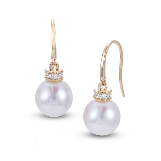 14KT Yellow Gold Freshwater Pearl Earring