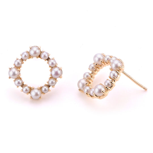 14KT Yellow Gold Freshwater Pearl Earring
