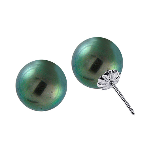 14KT White Gold Tahitian Pearl Earring