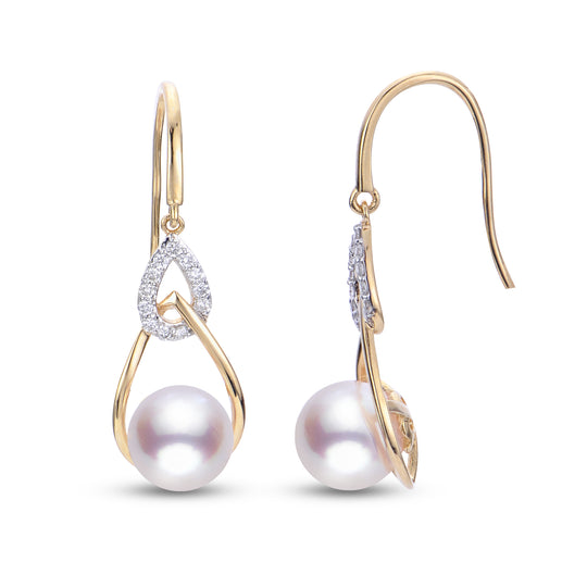 14KT Yellow Gold Akoya Pearl Earring