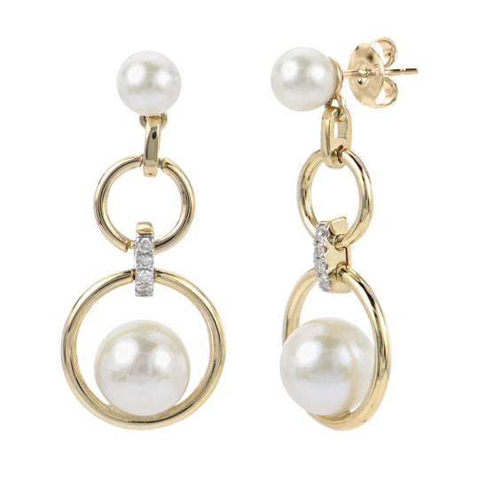 14KT Yellow Gold Freshwater Pearl Earring