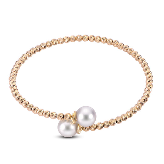 14KT Yellow Gold Akoya Pearl Bracelet