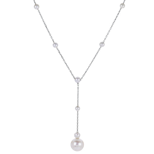 14KT White Gold Freshwater Pearl Necklace