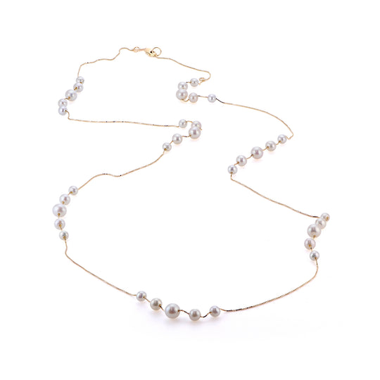 14KT Yellow Gold Freshwater Pearl Necklace