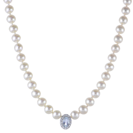 14KT White Gold Freshwater Pearl Necklace