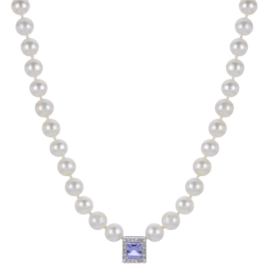 14KT White Gold Freshwater Pearl Necklace